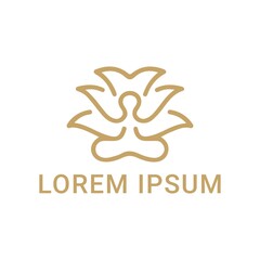 women yoga minimalist logo design
