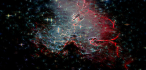 Fractal abstract outer space. Galaxy background. Elements of this image furnished by NASA.