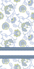 Obraz premium Jacobean seamless vector design, Cool color combo