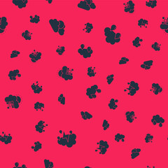 Obraz premium Set Cloud with rain and lightning, Sun cloud weather, snow sun and on seamless pattern. Vector