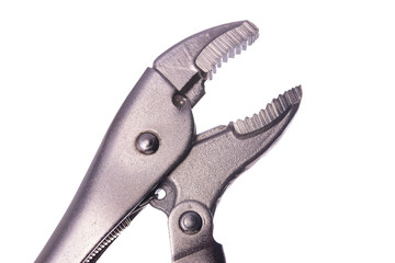 Adjustable clamp wrench used in installation work. Accessories for plumbers.