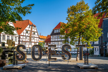 Schriftzug, Soest, Nordrhein-Westfalen, Deutschland 