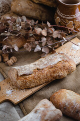 bread and wheat on the table
