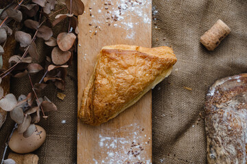 homemade christmas cookies on wooden background