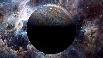 Obraz na płótnie Canvas The Jupiter from space. Elements furnished by NASA.