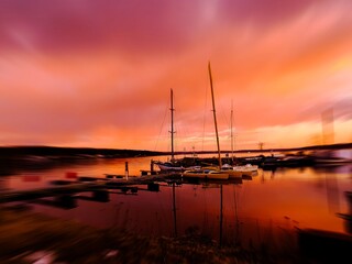 sunset in the harbor - Lysaker 