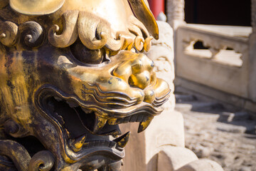 dragon statue in the Forbidden City in Beijing