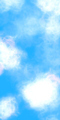 Sunny Blue Sky With White Clouds Illustration for Background