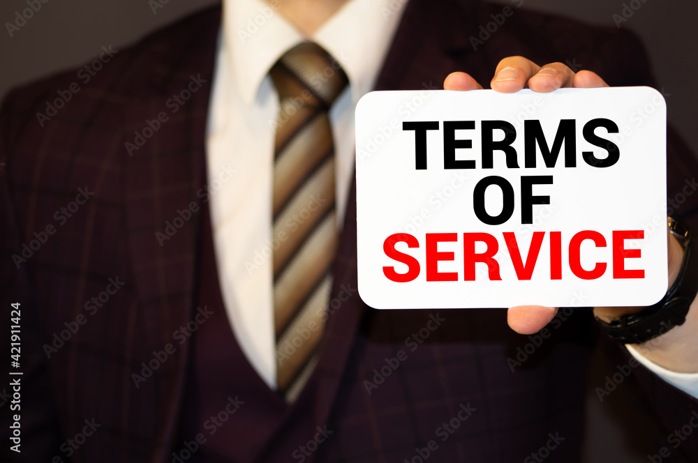 Fototapete term of service text concept write on notebook