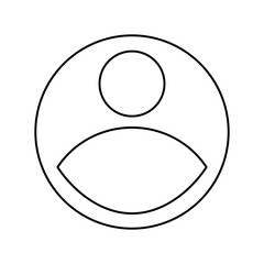 Stylish modern avatars are drawn in black outline on a white background. Profile template for websites, applications, social networks. Thin line customizable illustration. 