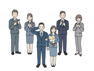 ビジネス 会社員 チームワーク 応援 ガッツポーズ 男女 上半身 イラスト素材 Wall Mural Senryu ビジネス 会社員 チームワーク 応援 ガッツポーズ 男女 上半身 イラスト素材 Wall Mural Senryu