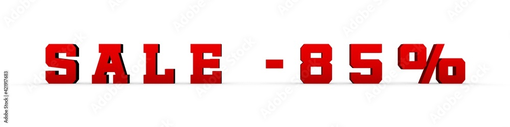 Poster red 3d text 