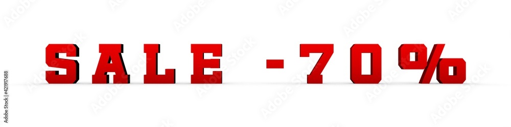 Poster red 3d text 