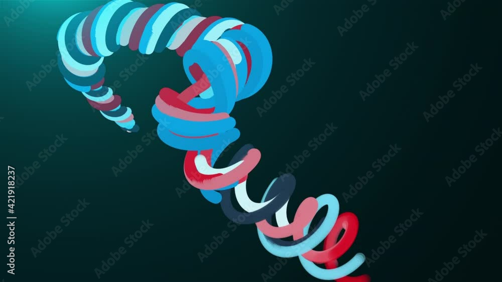 Poster spiral construction of lines, computer generated. 3d rendering abstract backdrop