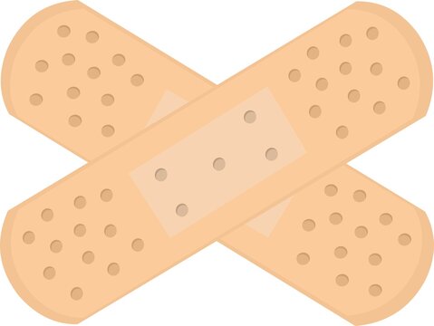 Vector Illustration Of Crossed Plasters