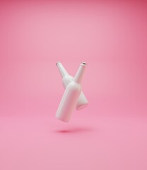 3d render of bottles on a beautiful background

