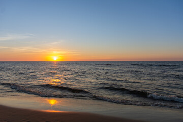 Zachód słońca na Morzem Bałtyckim