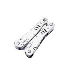 multitool pliers isolated on white background. pocket knife multi-tool cut out