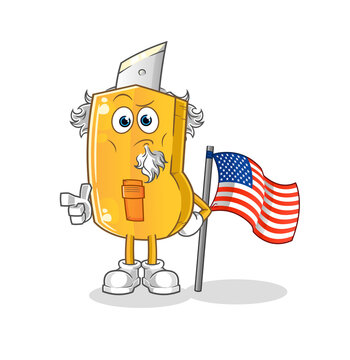 recommend clip art: cutter uncle sam character. cartoon mascot vector