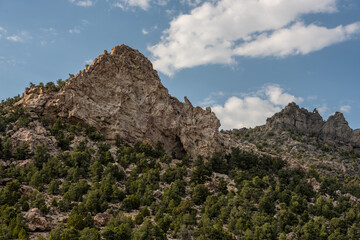 Fototapeta na wymiar Craggy Peaks of Mountains in Great Basin National Park