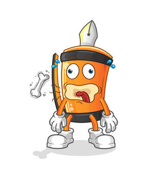 recommend clip art: pen burp mascot. cartoon vector