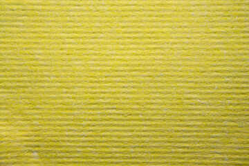 close-up on yellow absorbent cleaning cloth