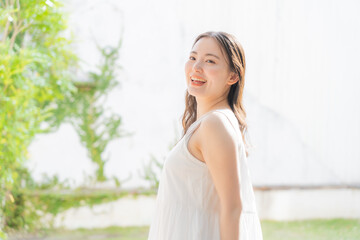 Naklejka premium 女性 ビューティ