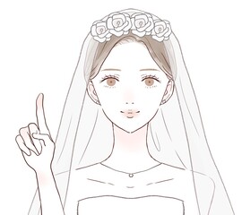 花嫁　指さし