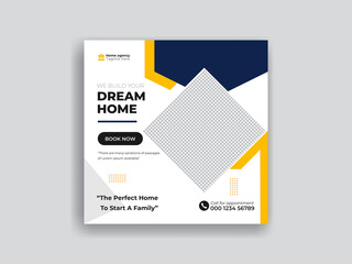 real estate Social media post template Design