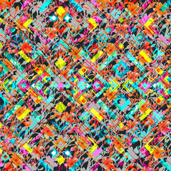 Fototapeta na wymiar line art on abstract geometric shapes