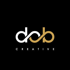 DOB Letter Initial Logo Design Template Vector Illustration