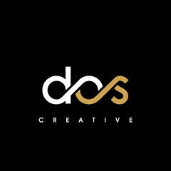 DOS Letter Initial Logo Design Template Vector Illustration