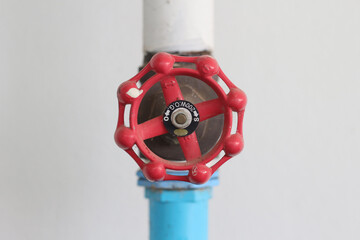 Industrial Red Pipe Water Valve