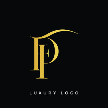 FP letter logo alphabet monogram icon symbol