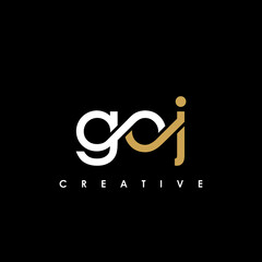 GOJ Letter Initial Logo Design Template Vector Illustration