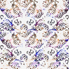 line art on abstract geometric shapes