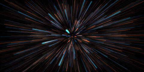 Blue Orange Speeding Background