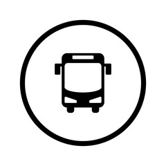 bus transport sign icon vector