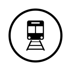 rail train transport sign icon vector