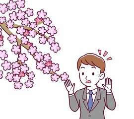 お花見をする人