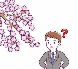 お花見をする人