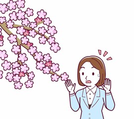 お花見をする人