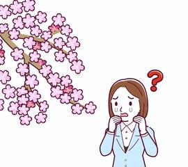 お花見をする人