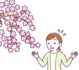 お花見をする人