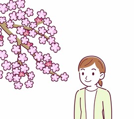 お花見をする人