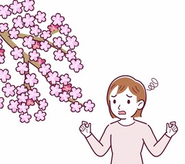 お花見をする人