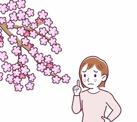 お花見をする人