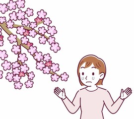お花見をする人