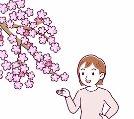 お花見をする人