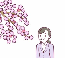 お花見をする人